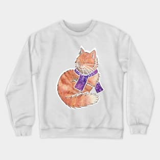 Watercolour Maine Coon cat Crewneck Sweatshirt